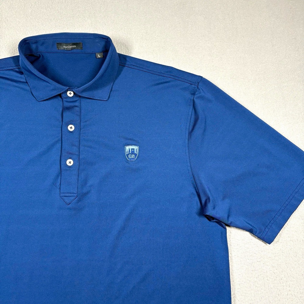 Turtleson Castiglion Del Bosco Winery Blue Performance Golf Polo Men’s L